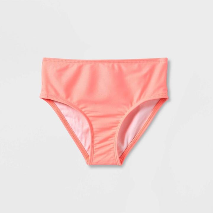 Toddler Girls' Adaptive Abdominal Access Swim Brief - Cat & Jack Coral