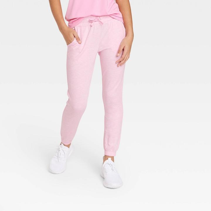 Girls' Super Soft Pants - All In Motion Heathered Pink
