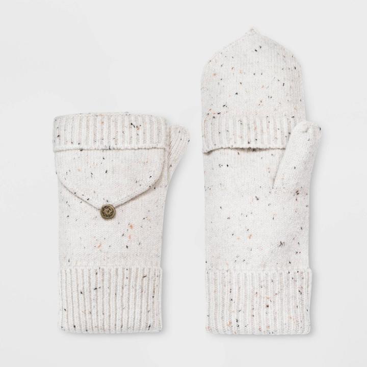 Women's Essential Flip Top Mitten - Universal Thread Cream One Size, Ivory