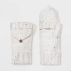 Women's Essential Flip Top Mitten - Universal Thread Cream One Size, Ivory