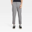 Women's Mid-rise Slim Straight Fit Side Split Trousers - A New Day Gray