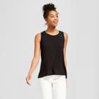 Women's Crochet Detail Tank - Universal Thread Black