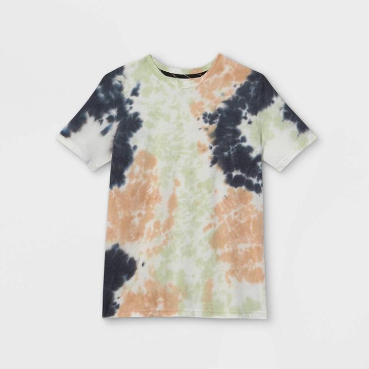 Boys' Tie-dye Short Sleeve T-shirt - Art Class Black