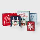 5ct Casual Christmas Gift Bags - Wondershop , Red Blue