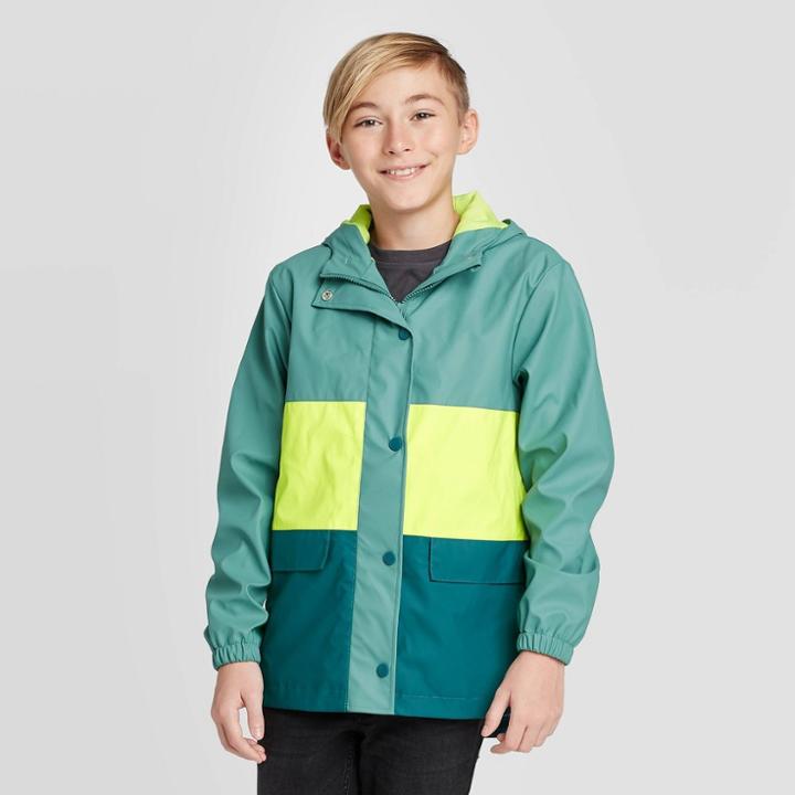 Boys' Colorblock Rain Coats And Jackets - Cat & Jack Green