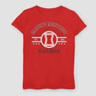 Girls' Marvel Mighty Black Widow Short Sleeve T-shirt - Red