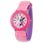 Girls' Disney Minnie Mouse Stainless Steel Time Teacher Watch - Pink, Girl's