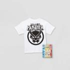 Kids' Marvel Black Panther Short Sleeve Graphic T-shirt With Tie-dye Kit - White