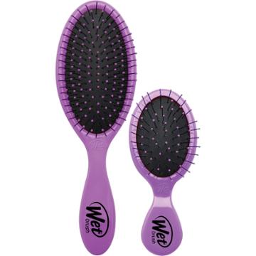 Wet Brush Original Detangler And Mini Detangler Hair Brush Kit - Purple