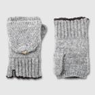 Isotoner Women's Recycled Knit Flip Top Mittens - Gray