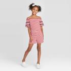Girls' Stripe Romper - Cat & Jack Red/white Xs, Girl's, Red White