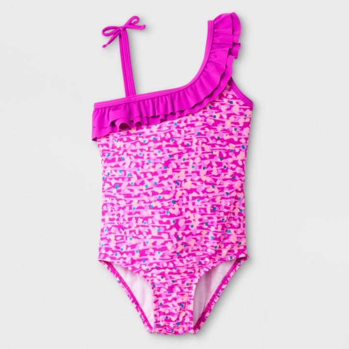 Malibu Dream Girl Girls' Tiger Dot One Piece Swim Suit - 6x,