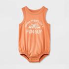 Baby Boys' Fun Guy Romper - Cat & Jack Orange Newborn