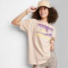 Women's Ascot + Hart Honolulu Short Sleeve Graphic Boyfriend T-shirt - Tan