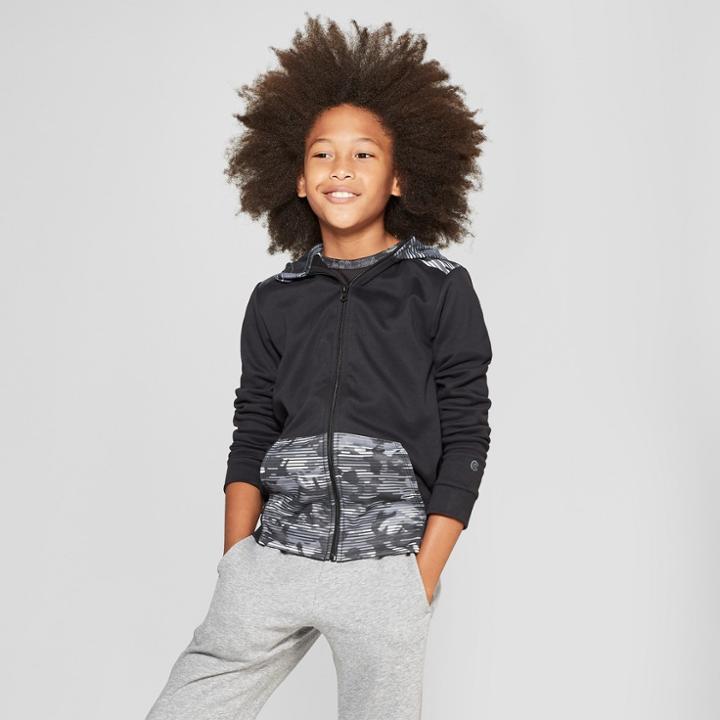 Boys' Printed Tech Fleece Full Zip Hoodie - C9 Champion Black