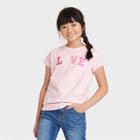 Girls' Short Sleeve 'love' Graphic T-shirt - Cat & Jack