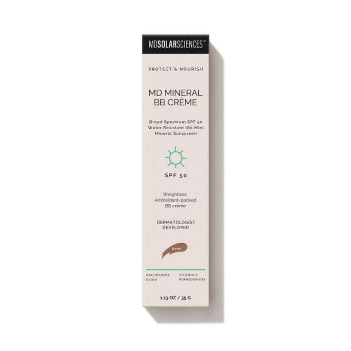 Mdsolarsciences Md Mineral Bb Cream Broad Spectrum Uva-uvb - Lightweight Bb Cream With Niacinamide - Dark - Spf