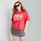 Women's Plus Size Ascot + Hart 1980 Short Sleeve Graphic T-shirt - Red