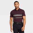 Men's Chest Stripe Golf Polo Shirt - All In Motion Purple S, Men's,