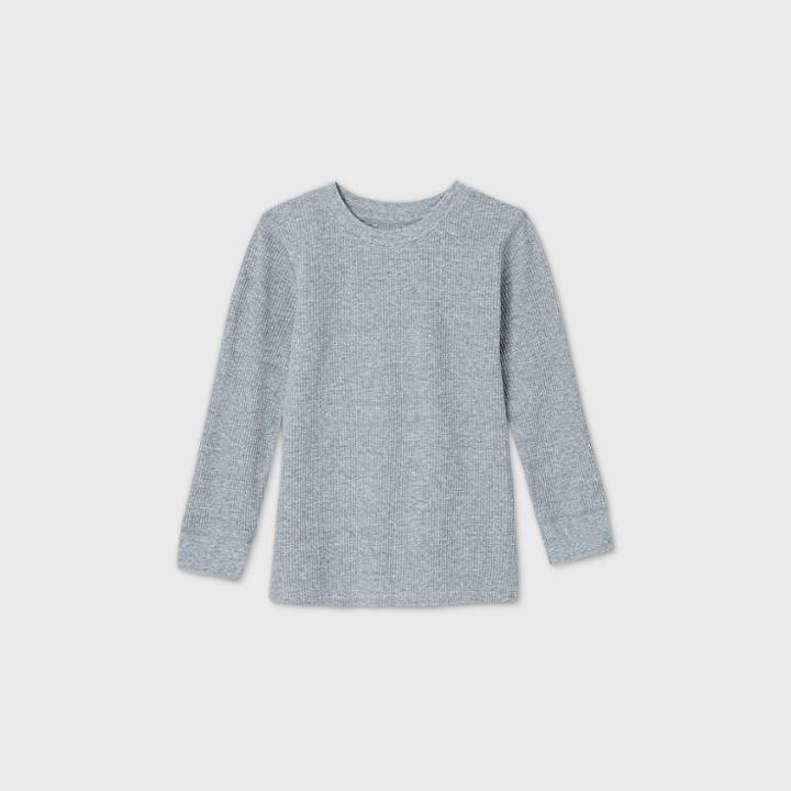 Toddler Boys' Thermal Long Sleeve T-shirt - Cat & Jack Heather Gray