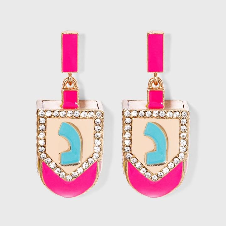 Sugarfix By Baublebar Shin Drop Earrings - Hot Pink