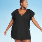 Women's Plus Size Poncho Cover Up - Cover 2 Cover Black 1x, Women's,