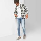 Men's 32 Skinny Fit Mid-rise Destructured Jeans - Original Use Xavier Navy
