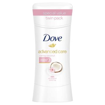Dove Advanced Care Caring Coconut Antiperspirant Twin Pack