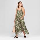 Women's Floral Print Sleeveless Maxi Dress - A New Day Green