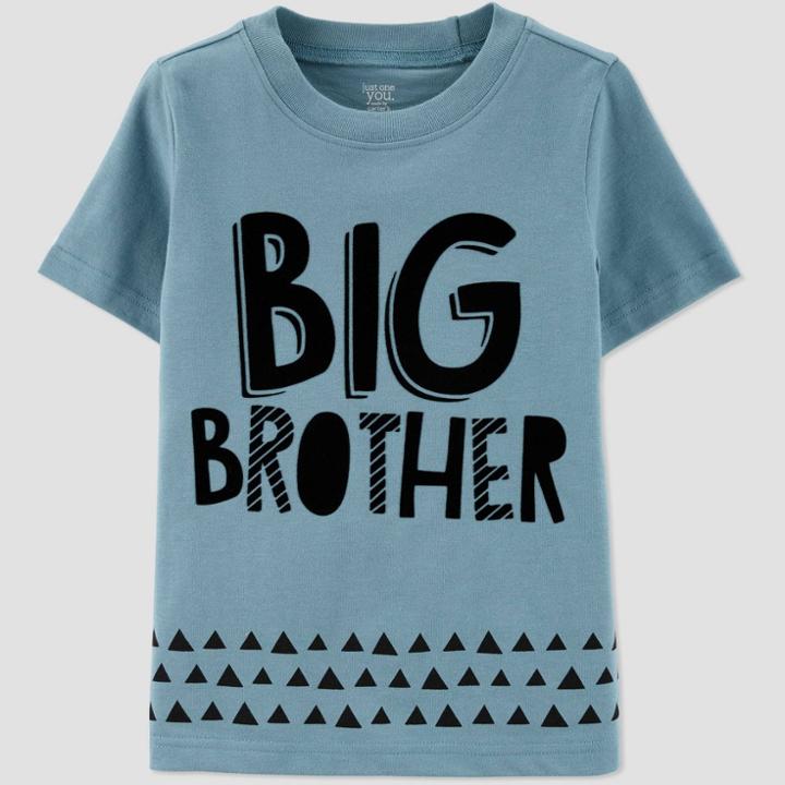 Toddler Boys' Short Sleeve Family Love 'big Brother' T-shirt - Just One You Made By Carter's Blue