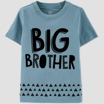 Toddler Boys' Short Sleeve Family Love 'big Brother' T-shirt - Just One You Made By Carter's Blue