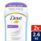 Dove Beauty Fresh 24-hour Invisible Solid Antiperspirant & Deodorant Stick