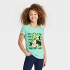 Girls' Disney Minnie Mouse Lucky St. Patrick's Day Short Sleeve Graphic T-shirt - Aqua Green