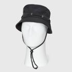 Men's Nylon With Chin Strap Bucket Hat - Original Use Gray