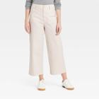 Women's Cropped Wide Leg Fashion Pants - A New Day Cream