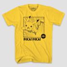 Men's Pokemon Pikachu Short Sleeve Graphic T-shirt - Yellow M, Men's,