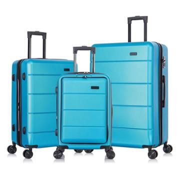 Inusa Elysian Lightweight Hardside Carry On Spinner 3pc Luggage Set - Teal, Blue