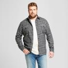 Men's Big & Tall Standard Fit Plaid Flannel Shirt - Goodfellow & Co Gray