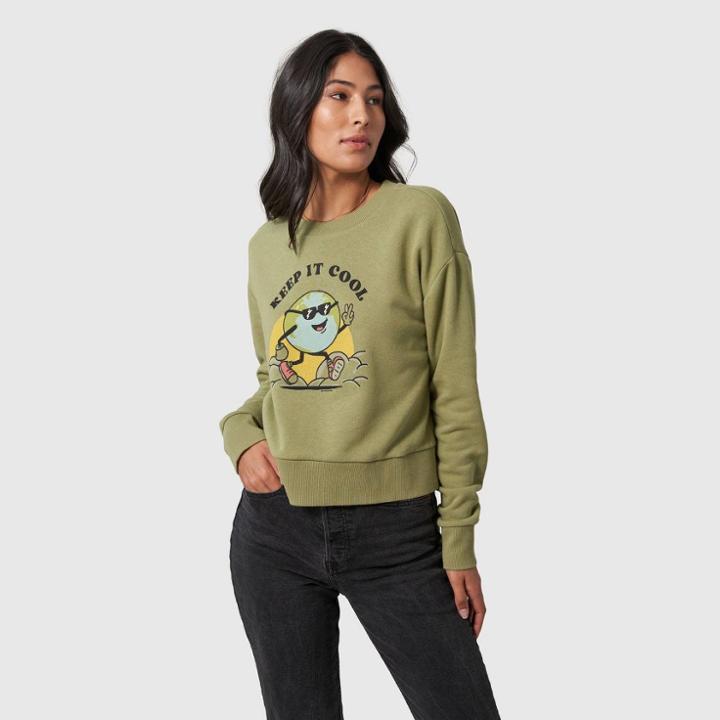 United By Blue Women's Organic Keep It Cool Graphic Pullover Sweatshirt -