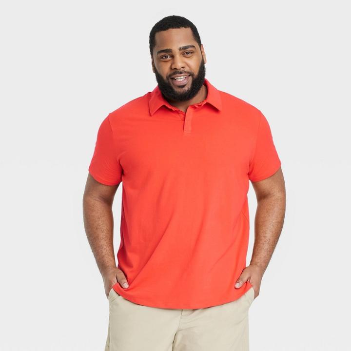Men's Big & Tall Supima Cotton Polo Shirt - All In Motion Orange
