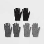 Women's Knit Gloves Value - Wild Fable Black/gray