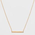 Silver Plated White Diamond Bar Necklace - A New Day Gold