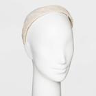 Wide Plastic With Raffia Cover Top Headband - A New Day Natural