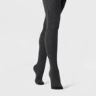 Women's Rope Cable Sweater Tights - A New Day Charcoal Heather