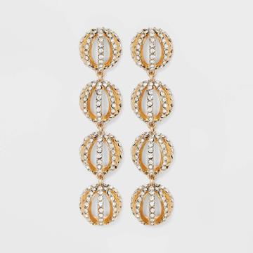 Sugarfix By Baublebar Crystal Sphere Statement Earrings - Gold