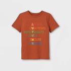 Boys' Autumn Short Sleeve Graphic T-shirt - Cat & Jack Orange/brown