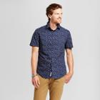 Men's Short Sleeve Poplin Button-down Shirt - Goodfellow & Co True Navy