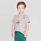 Toddler Boys' Construction Blocks Pocket Short Sleeve T-shirt - Cat & Jack Gray