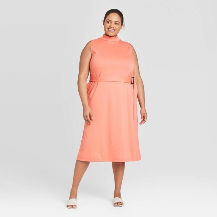 Women's Plus Size Sleeveless Dress - Prologue Orange 1x, Women's,
