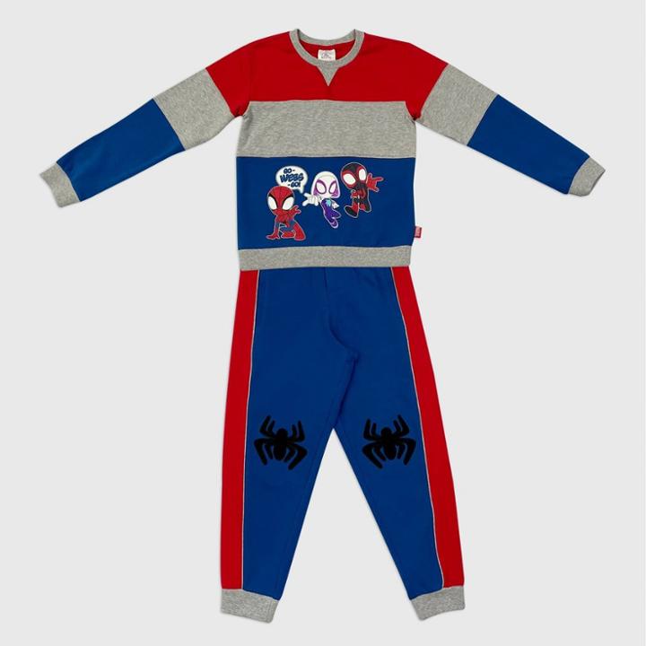 Boys' Marvel Spider-man Top And Bottom Set - Blue 2 - Disney